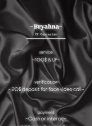 Escorts Brampton, Ontario Bryahna