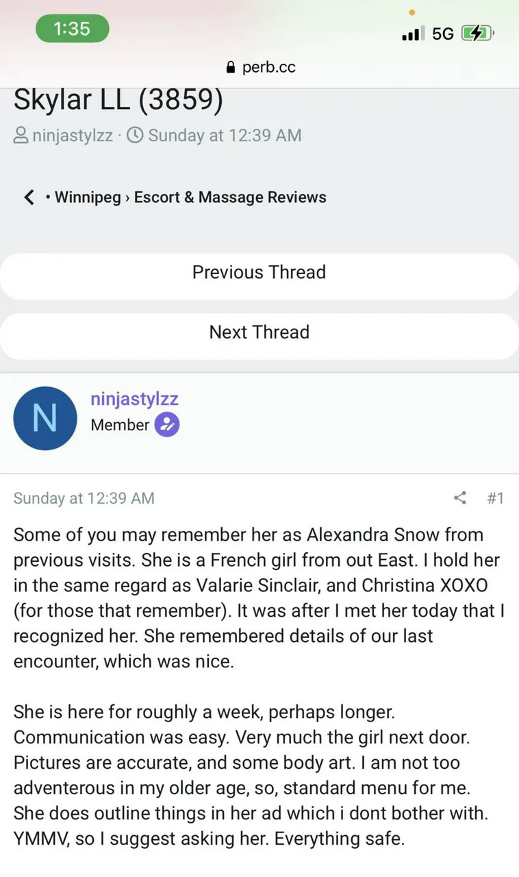 Escorts Winnipeg, Manitoba Skylar