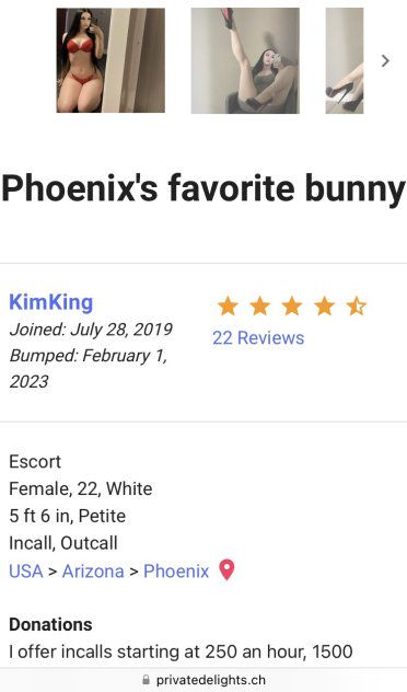 Escorts Phoenix, Arizona Kim is here!