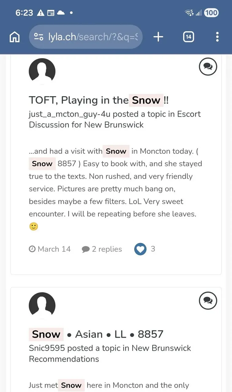 Escorts Saint John, New Brunswick Snow 416.722.8857