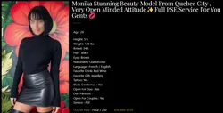 Escorts Montreal, Quebec THURSDAY at LUXURY⭐MONIKA⭐JAZZ⭐TIA⭐VALENTINA⭐SARAH⭐*7 * EXCLUSIVE MODELS ✨MOST LUXURIOUS OUTCALL AGENCY IN MTL FOR YOU GENTS✨CONTACT BEN